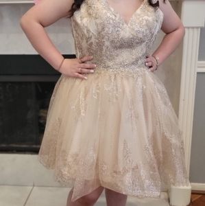 Dress, size 14, color gold/champagne